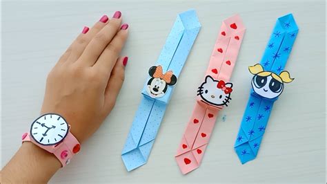 how to make paper watch & notebook / diy paper watch /origami paper 